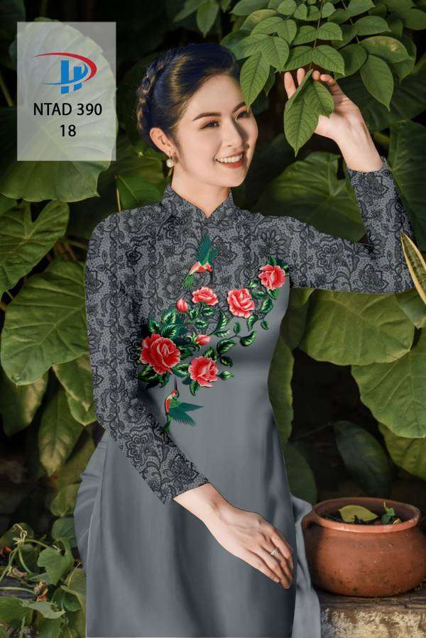 Vải Áo Dài Hoa Hồng AD NDAD390 57